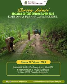 PENINJAUAN LOKASI KEGIATAN PROGRAM GOTONG ROYONG TAHUN 2026 DARI DPUPRKP KABUPATEN GUNUNGKIDUL